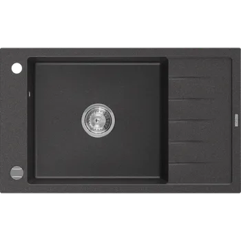 Granitový dřez Mexen Elias - dřez granitový 79,5x48,0cm, 1-komorový, černá-skvrny, 6511791005-76
