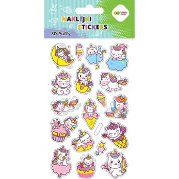 samolepka Nadýchané Samolepky - Jednorožci Happy Color