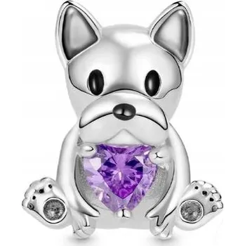 Přívěsek Přívěsek psí tlapky pejsek pes srdce stříbro 925