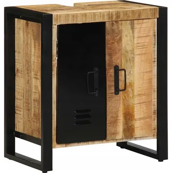 Koupelnový nábytek Koupelnová skříňka s úložištěm Hnědá Masivní magnovníkové dře