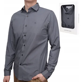 Pánská košile Calvin Klein pánská košile ležérní s dlouhým rukávem střih regular bavlna velikost L