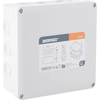 Dětská dílna DEBFLEX - Voděodolná propojovací krabice IP55 - Pro bezpečné připojení kabelu - Povrchová montáž -