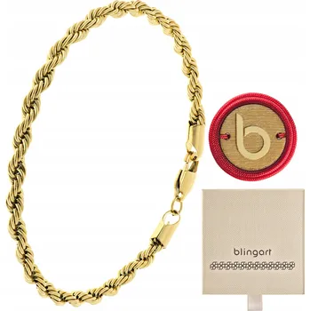 Náramek Pánský náramek z chirurgické ocel 316L, vzor CORD, zlatý BLINGART