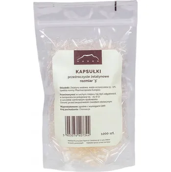 PRÁZDNÉ želatinové kapsle průhledné velikost 3