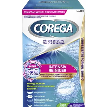 Dentální hygiena Corega Intensiv 4v1 čisticí tablety na zubní protézy 108 kusů