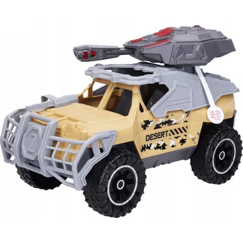 autíčko Vojenské auto s otočným dělem a efekty, 33.5 cm, světelné/zvukové/pohybové