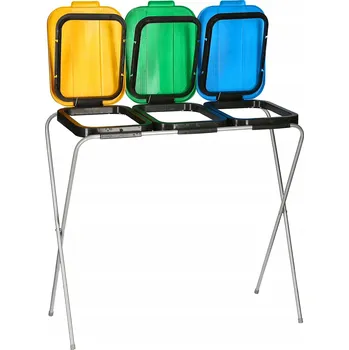 Odpadkový koš Odpadkový koš lubo se 3 komorami, výklopný, vícebarevný, objem 120 l