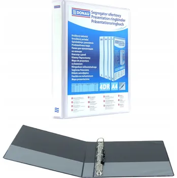 Prezentační pořadač A4/4 kroužky/40 listů bílý, s kroužkovou mechanikou
