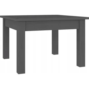 Obývací pokoj Konferenční stolek, šedý, 45x45x30 cm, masivní borové dřevo