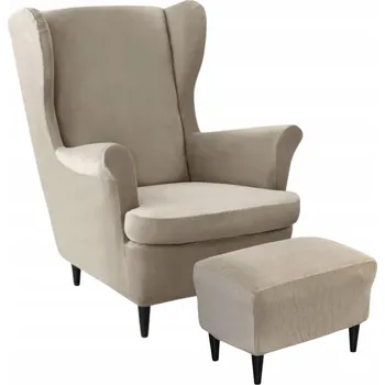 Napínací potah Potah na křeslo Domidekor béžový