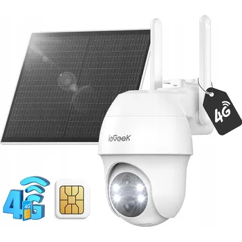 IP kamera 2K Venkovní IP kamera se SIM kartou 4G Solární BATERIE SMART Detekce Pohybu