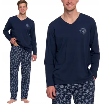 Pánské pyžamo Moraj pánské pyžamo bavlněné s dlouhým rukávem velikost XXL