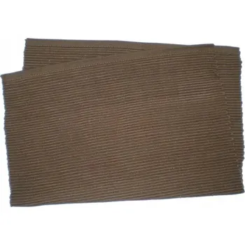 Prostěradlo Prostírání žebrovaný profil, hnědé