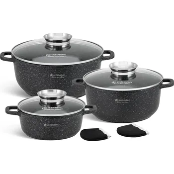 Sada nádobí Sada hrnců Hrnce MRAMOROVÁ Povrchová úprava EDENBERG Indukční plyn