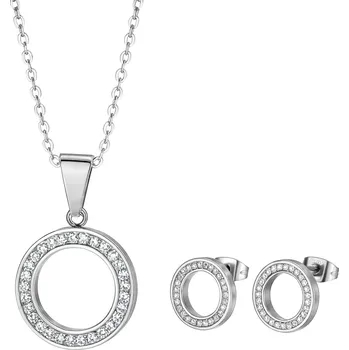 Souprava šperků Ocelová souprava s motivem zirkonového kruhu Britania