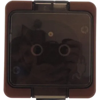 Elektrická zásuvka Elektrická Zásuvka vodotěsná hnědá