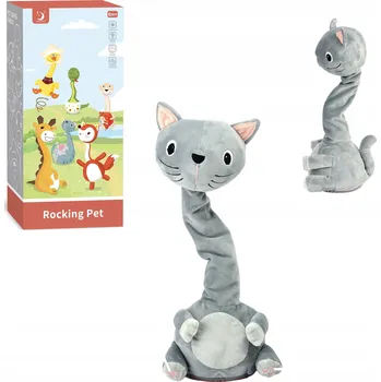 plyšák Plyšová Hudební Kočka s Tlačítky Plyšová Hračka Hračka Zvuková 38 cm