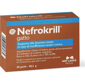 Doplněk stravy pro psy a kočky NBF Lanes Nefrokrill 30 kapslí