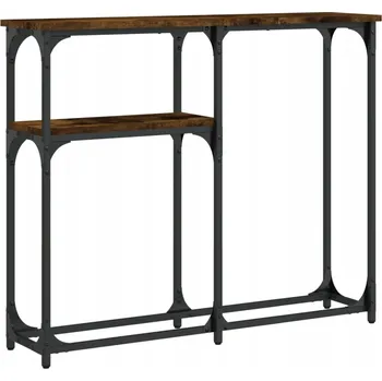 Konferenční stolek Konzolový stolek, kouřový dub, 90x22,5x75 cm