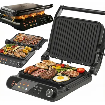 Kuchyňský gril BOSTE ELEKTRICKÝ KONTAKTNÍ GRIL OPIÉKAČ VYSOKÝ VÝKON 2200W ROZKLÁDACÍ SONDA