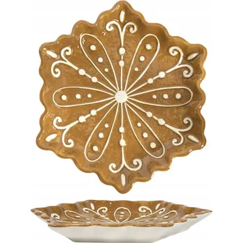 Talíř Servírovací talíř 23cm perníková vločka