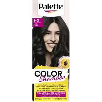 Barva na vlasy Palette Barva na vlasy Color Shampoo 1-0 černý