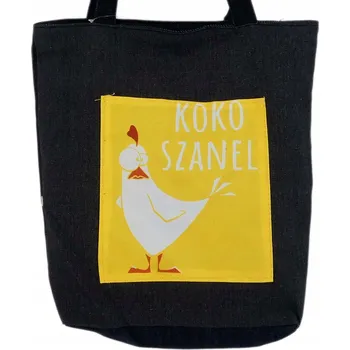 Kabelka PROSTORNÁ TAŠKA PŘES RAMENO DO MĚSTA SHOPPER ČERNÁ KOKOSZANEL