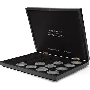 Obal pro sběratelský předmět Leuchtturm Kazeta pro 20 stříbrných mincí Phoenix