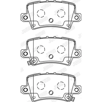 Brzdová destička Sada brzdových destiček, kotoučová brzda JURID 572580J