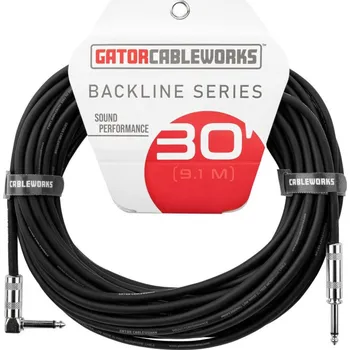 Gator Cableworks Backline Series Strt to RA 9,1 m Rovný - Lomený Nástrojový kabel (Jako nové)