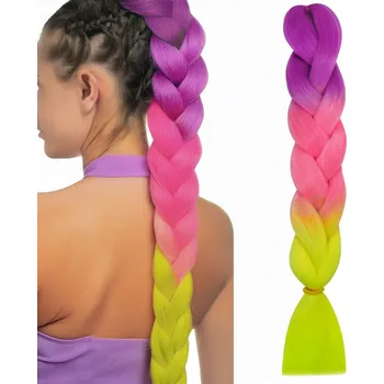 Syntetické vlasy na copánky Ombre 3 barvy 60 cm 100 g #ACM21