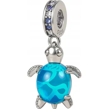 Přívěsek Přívěsek ŽELVA Charms Křišťál Stříbro 925 + DÁREK