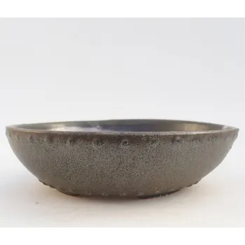 Květináč Keramická bonsai miska 17,5 x 17,5 x 5 cm šedá