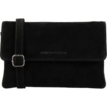 Kabelka BRAZOS 25x17x4 cm, BLACK, malá kožená kabelka Hide&Stitches