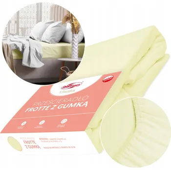 Prostěradlo Froté Prostěradlo s gumou 120x200 KRÉMOVÉ DARYmex