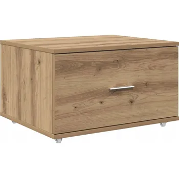 Šatní skříň Skříňka se zásuvkami na kolečkách, hnědá, 55 x 45 x 33.5 cm