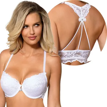 Dámské spodní prádlo Bílá push-up podprsenka Róża, velikost 75B
