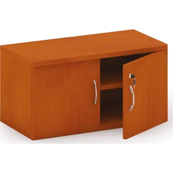 Kancelářská sestava Nástavba 2-dveřová MIRELLI, 800 x 400 x 400 mm, třešeň