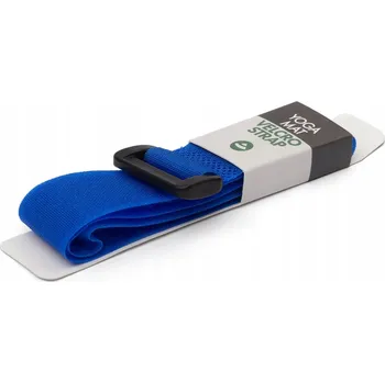 podložka na cvičení Popruh na podložku na cvičení na suchý zip Bodhi Velcro - modrý