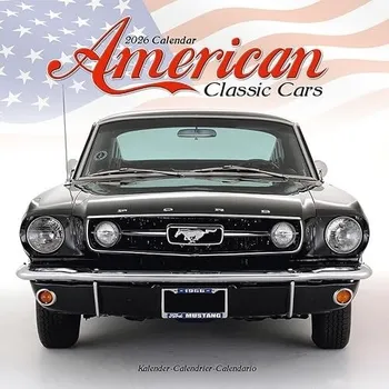 Kalendář Avonside Publishing Nástěnný kalendář American Classic Cars 2026