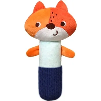 Plyšová hračka s pískátkem FOX MONDAY, BabyOno, oranžová