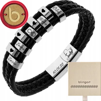 Náramek Náramek s gravírováním jména RODINA trojitý