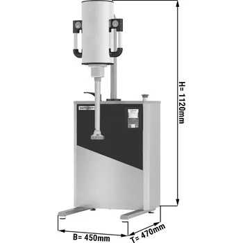 G.Gastro Profesionální mixér na zmrzlinu - 1kW - 10 rychlostní - dotykový