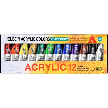 Vodová barva Akrylové barvy Holbein Heavy Body - Standard, sada 12ks