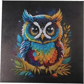 Obraz Obraz na plátně 30x30 cm s mozaikou Sova
