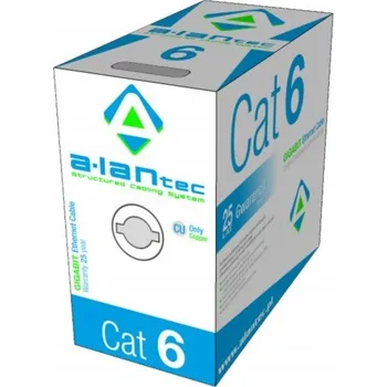 Síťový kabel Kabel kroucená dvojlinka Alantec U/UTP kategorie 6, 305 m