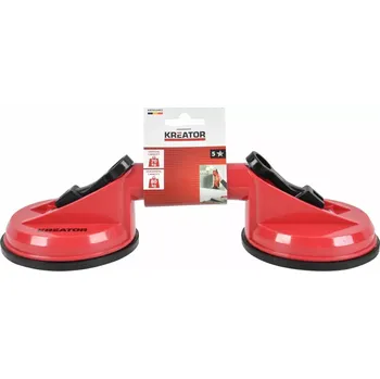 přísavka na sklo KREATOR držák podtlakový na sklo a obklady dvoubodový KRTH50402