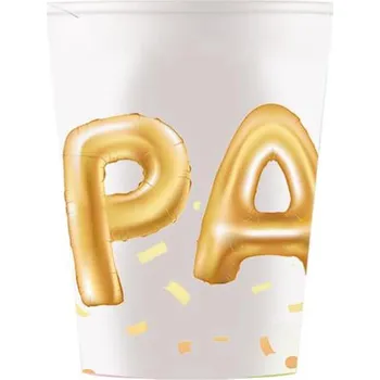 Jednorázové nádobí Papírový kelímek 200ml party 8ks