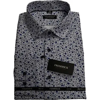 Pánská košile Pánská košile s dlouhým rukávem - střih SLIM - vzor F921 s prodlouženou délkou rukávu na výšku 188/194cm - 40