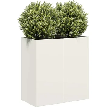 Truhlík OMAXI Truhlík bílý 80x40x80 cm ocel válcovaná za studena 675941